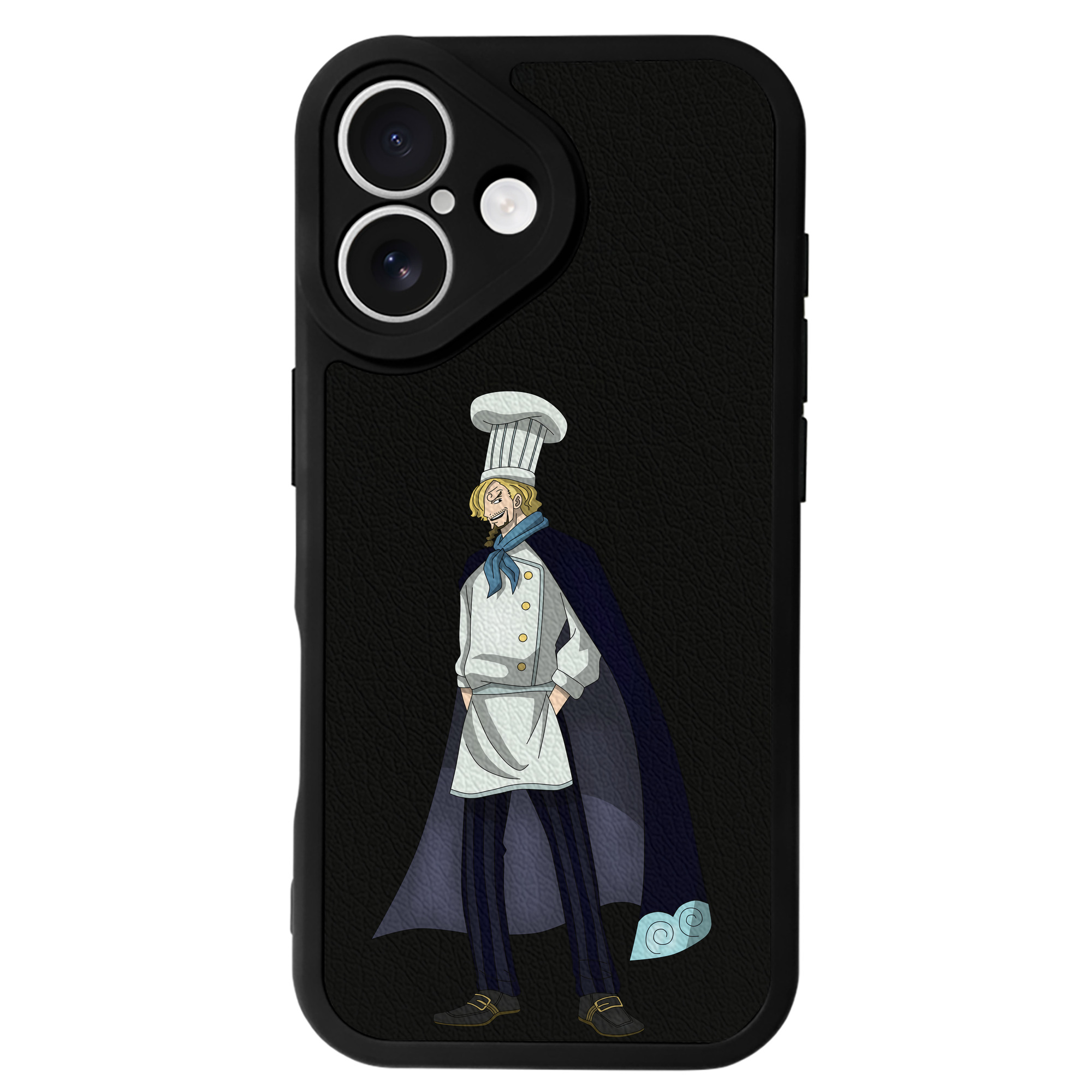 （画像用） ワンピース サンジ ONE PIECE Sanji 【iPhone 16シリーズ対応】シリコンスマホケース（レザー調） 材質：シリコン